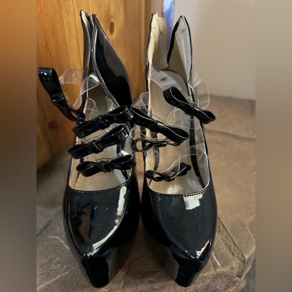 Black platform heels